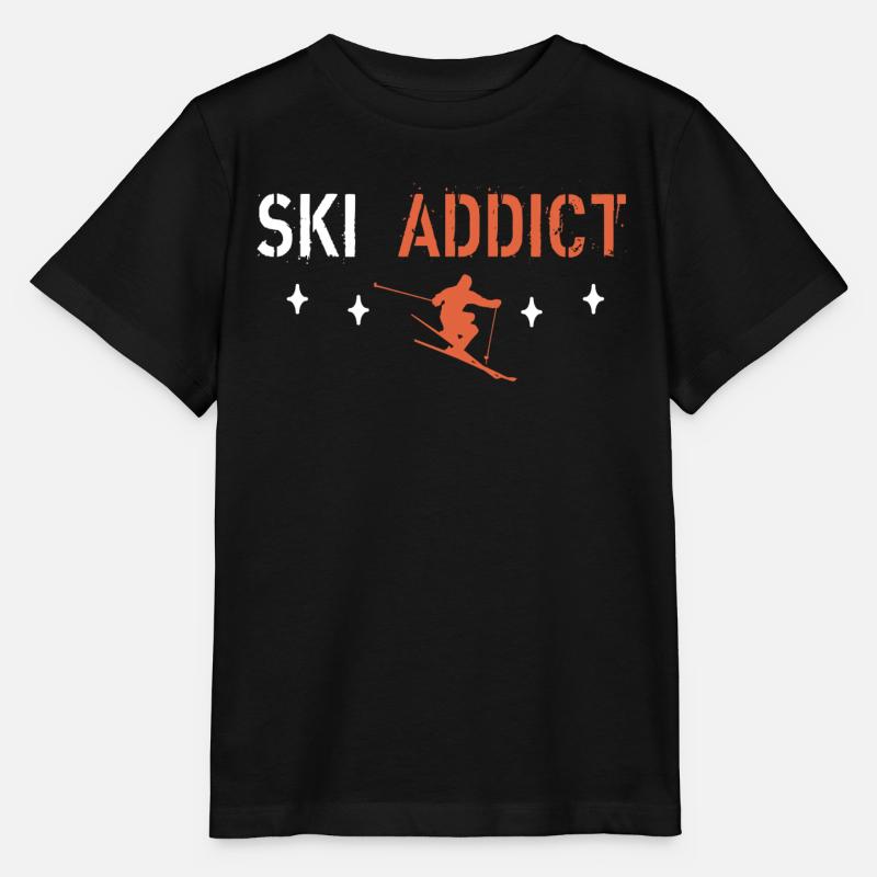 Ski addict - Stanley/Stella MINI CREATOR Kids’ T-Shirt - black
