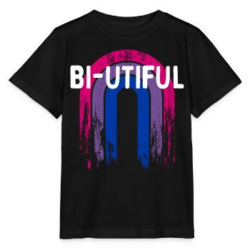 Bi-utiful Bisexuel Positivité Bi Fierté Bi Positive - T-shirt bio MINI CREATOR Stanley/Stella Enfant - noir - Devant - Mikhail (115cm)