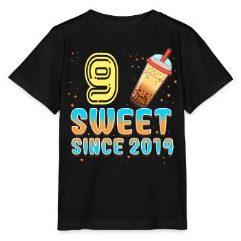 9. Geburtstag Bubble Tee - Stanley/Stella Kinder T-Shirt MINI CREATOR  - Schwarz - Vorne - Mikhail (115cm)
