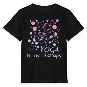 Om Yoga - Stanley/Stella Kinder T-Shirt MINI CREATOR  - Schwarz - Vorne - Mikhail (115cm)