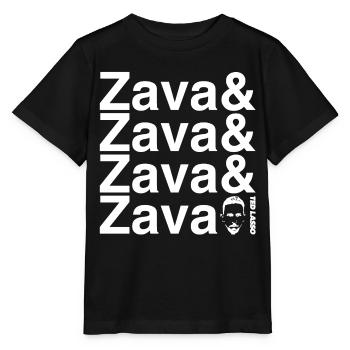 Ted Lasso Zava Schriftzug Weiß - Stanley/Stella Kinder T-Shirt MINI CREATOR  - Schwarz - Vorne - Mikhail (115cm)
