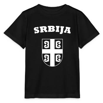 Serbien - Stanley/Stella Kinder T-Shirt MINI CREATOR  - Schwarz - Vorne - Mikhail (115cm)
