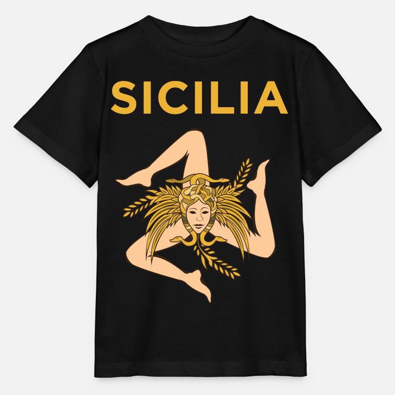 Sicile Trinacria - T-shirt bio MINI CREATOR Stanley/Stella Enfant - noir
