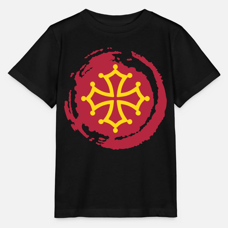 croix occitane 02 - T-shirt bio MINI CREATOR Stanley/Stella Enfant - noir