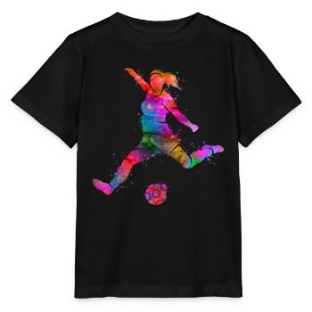 Fußballer Spieler Fußballspieler Mädchen Fußball - Stanley/Stella Kinder T-Shirt MINI CREATOR  - Schwarz - Vorne - Mikhail (115cm)