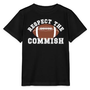 Respectez le commissaire du football Fantasy Commish - T-shirt bio MINI CREATOR Stanley/Stella Enfant - noir - Devant - Mikhail (115cm)