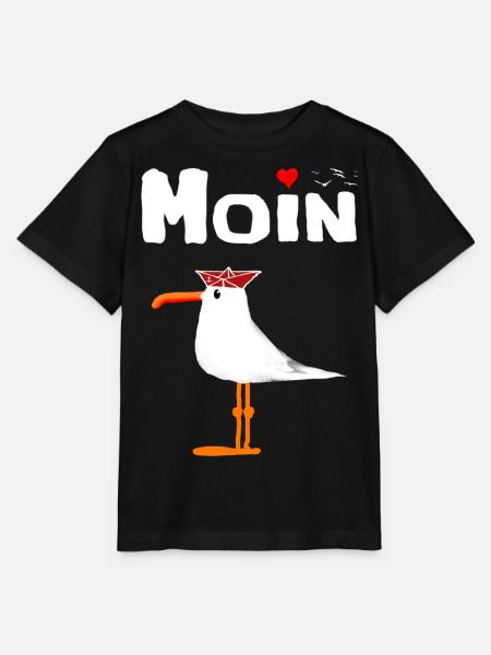 Moin Heimat Küstenkind Möwe Anker Geschenke Hafen - Stanley/Stella Kinder T-Shirt MINI CREATOR  - Schwarz