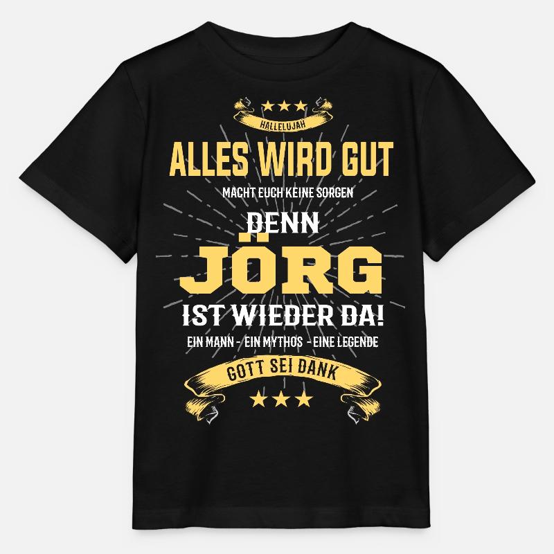 Jörg, alles wird gut T-Shirt - Stanley/Stella Kinder T-Shirt MINI CREATOR  - Schwarz
