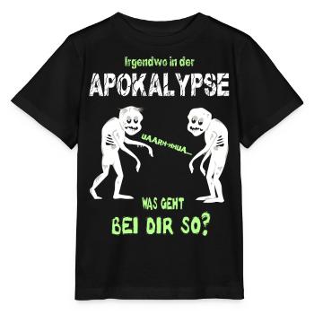 Irgendwo in der Apokalypse, Zombie Shirt - Stanley/Stella Kinder T-Shirt MINI CREATOR  - Schwarz - Vorne - Mikhail (115cm)