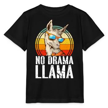 Pas de drame LLama - T-shirt bio MINI CREATOR Stanley/Stella Enfant - noir - Devant - Mikhail (115cm)