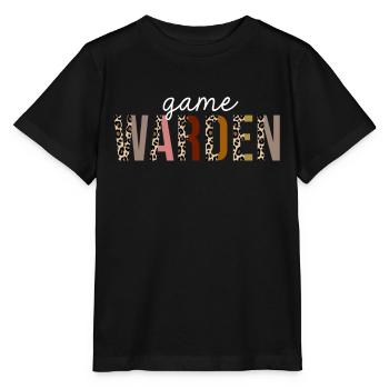 Garde-chasse Leopard Print Drôle cadeau - T-shirt bio MINI CREATOR Stanley/Stella Enfant - noir - Devant - Mikhail (115cm)