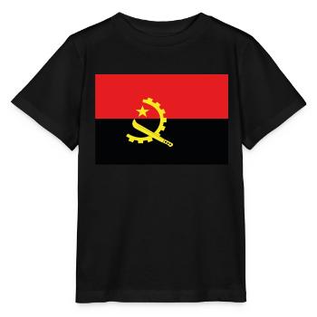 Drapeau officiel de l’Angola Fierté du pays angolais - T-shirt bio MINI CREATOR Stanley/Stella Enfant - noir - Devant - Mikhail (115cm)