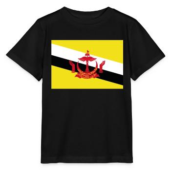 Drapeau officiel du Brunei Bruneian Country Pride - T-shirt bio MINI CREATOR Stanley/Stella Enfant - noir - Devant - Mikhail (115cm)