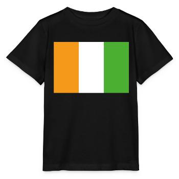 Drapeau officiel de la Côte d’Ivoire Pays de côte d’Ivoire - T-shirt bio MINI CREATOR Stanley/Stella Enfant - noir - Devant - Mikhail (115cm)