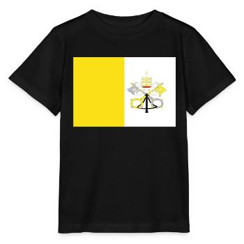 Drapeau officiel de la Cité du Vatican Fierté du pays du Vatican - T-shirt bio MINI CREATOR Stanley/Stella Enfant - noir - Devant - Mikhail (115cm)