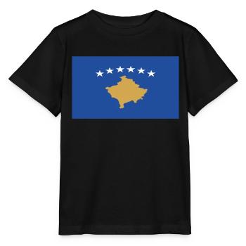 Official Kosovo Flag Kosovar Country Pride - Stanley/Stella MINI CREATOR Kids’ T-Shirt - black - Front - Mikhail (115cm)