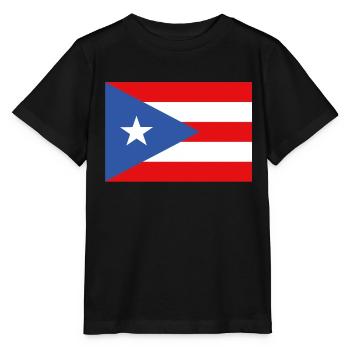 Officiel Portoricains Flag Ricans Country Pride - T-shirt bio MINI CREATOR Stanley/Stella Enfant - noir - Devant - Mikhail (115cm)