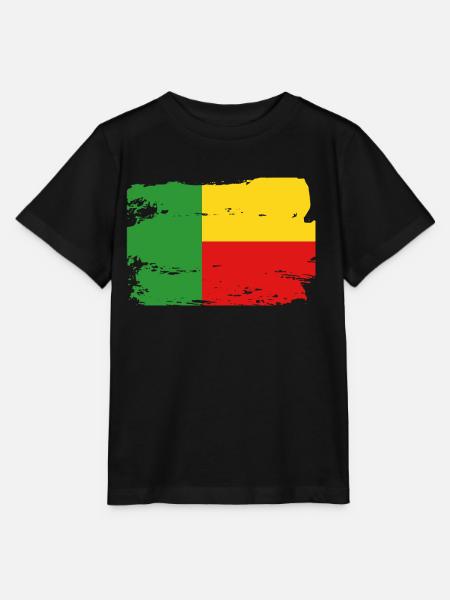 Drapeau officiel du Bénin Bénin Pays Pride Vintage - T-shirt bio MINI CREATOR Stanley/Stella Enfant - noir
