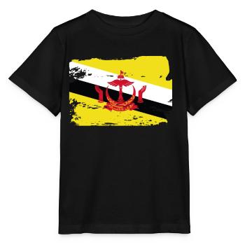 Drapeau officiel du Brunei Bruneian Country Pride - T-shirt bio MINI CREATOR Stanley/Stella Enfant - noir - Devant - Mikhail (115cm)
