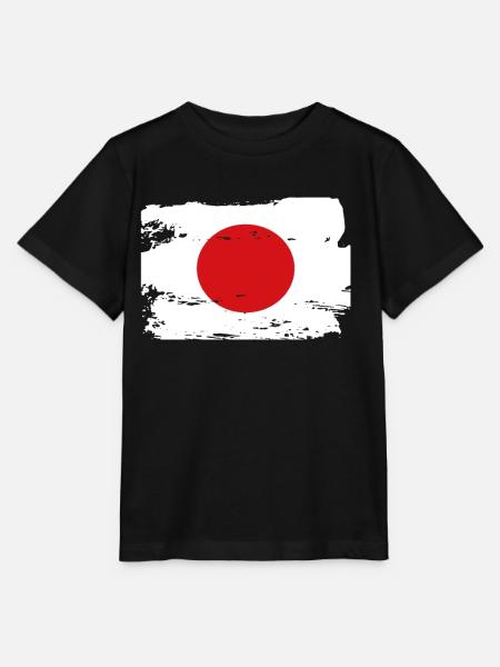 Offizielle japanische Flagge Japanese Country Pride Vintage - Stanley/Stella Kinder T-Shirt MINI CREATOR - Schwarz