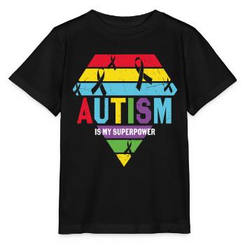 Autismus ist meine Superkraft Autismus Zitate - Stanley/Stella Kinder T-Shirt MINI CREATOR  - Schwarz - Vorne - Mikhail (115cm)
