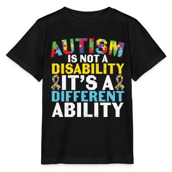 Autism Is Not A Disability It's Another Ability - Stanley/Stella MINI CREATOR Kids’ T-Shirt - black - Front - Mikhail (115cm)