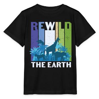 Rewild The Earth Wildlife Citations - T-shirt bio MINI CREATOR Stanley/Stella Enfant - noir - Devant - Mikhail (115cm)
