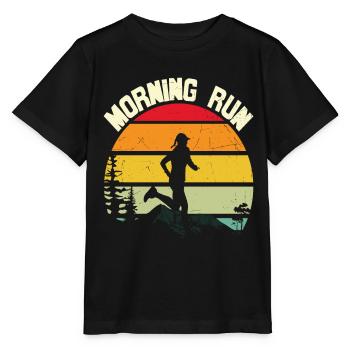 Morning Run Morning Walk Quotes - Stanley/Stella MINI CREATOR Kids’ T-Shirt - black - Front - Mikhail (115cm)