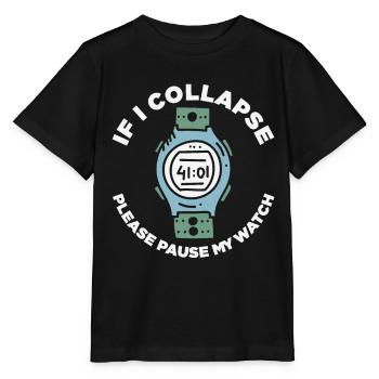 Si je m’effondre s’il vous plaît mettre en pause ma montre rétro - T-shirt bio MINI CREATOR Stanley/Stella Enfant - noir - Devant - Mikhail (115cm)