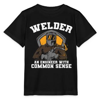 Welder An Engineer With Common Sense - Stanley/Stella MINI CREATOR Kids’ T-Shirt - black - Front - Mikhail (115cm)