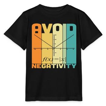 Avoid Negativity Math Quotes - Stanley/Stella MINI CREATOR Kids’ T-Shirt - black - Front - Mikhail (115cm)
