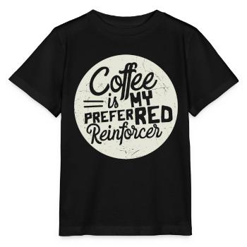 Kaffee ist mein bevorzugter Verstärker Kaffeezitate - Stanley/Stella Kinder T-Shirt MINI CREATOR  - Schwarz - Vorne - Mikhail (115cm)