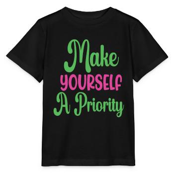 Machen Sie sich zu einer Priorität Psychische Gesundheit - Stanley/Stella Kinder T-Shirt MINI CREATOR  - Schwarz - Vorne - Mikhail (115cm)