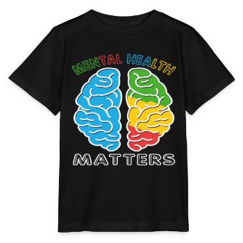 Psychische Gesundheit ist wichtig - Stanley/Stella Kinder T-Shirt MINI CREATOR  - Schwarz - Vorne - Mikhail (115cm)