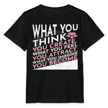 Ce que vous pensez créer Ce que vous ressentez - T-shirt bio MINI CREATOR Stanley/Stella Enfant - noir - Devant - Mikhail (115cm)