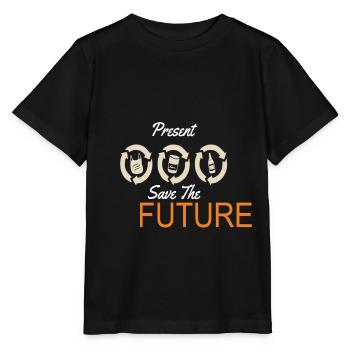 Recyceln Sie die Gegenwart, retten Sie die zukünftige Erde - Stanley/Stella Kinder T-Shirt MINI CREATOR  - Schwarz - Vorne - Mikhail (115cm)