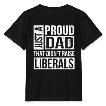 Juste un père fier qui n’a pas élevé les libéraux - T-shirt bio MINI CREATOR Stanley/Stella Enfant - noir - Devant - Mikhail (115cm)