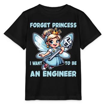 Vergiss Fee und Prinzessin - ich bin Ingenieur - Stanley/Stella Kinder T-Shirt MINI CREATOR  - Schwarz - Vorne - Mikhail (115cm)