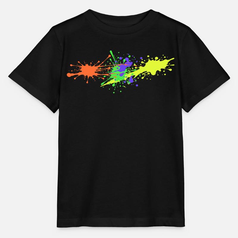 Peinture éclaboussure cadeau artiste - T-shirt bio MINI CREATOR Stanley/Stella Enfant - noir