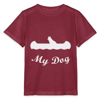 My Dog, canoeing, canoeing, canoeing, sports - Stanley/Stella MINI CREATOR Kids’ T-Shirt - burgundy - Front - Kain (125cm)