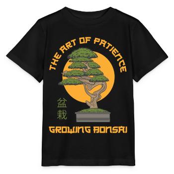 L’art patiemment Bonsai plantes - T-shirt bio MINI CREATOR Stanley/Stella Enfant - noir - Devant - Mikhail (115cm)