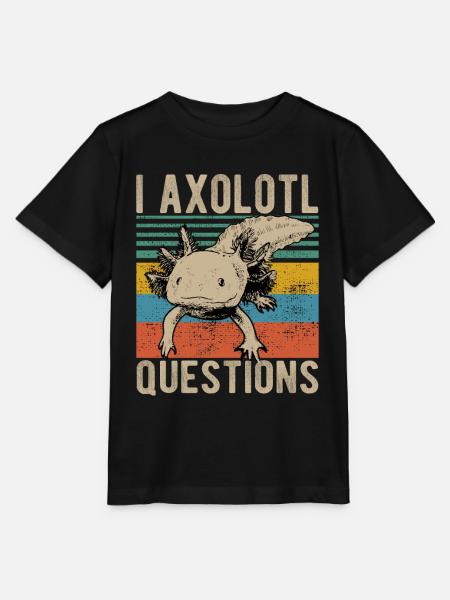 i axolotl Questions retro Axalotl sweet kawaii retro - Stanley/Stella MINI CREATOR Kids’ T-Shirt - black