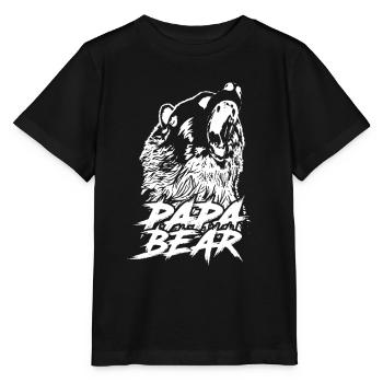 Vatertag Papabear Papa Retro Vintage - Stanley/Stella Kinder T-Shirt MINI CREATOR  - Schwarz - Vorne - Mikhail (115cm)