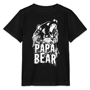 Vatertag Papabear Papa Retro Vintage - Stanley/Stella Kinder T-Shirt MINI CREATOR  - Schwarz - Vorne - Mikhail (115cm)