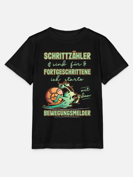 Schrittzähler sind für Fortgeschrittene Schnecke - Stanley/Stella Kinder T-Shirt MINI CREATOR - Schwarz
