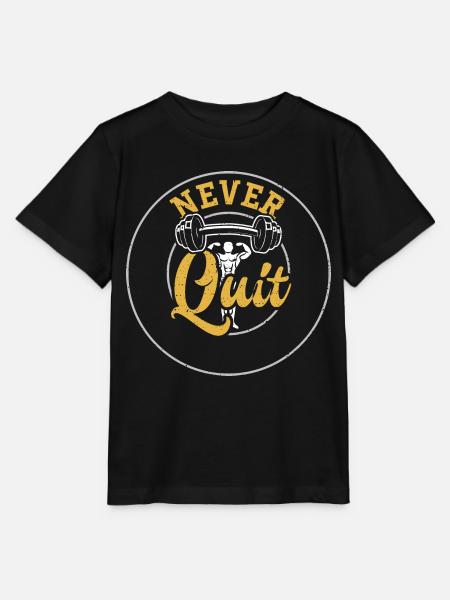 Never Quit - Gym - Stanley/Stella Kinder T-Shirt MINI CREATOR - Schwarz