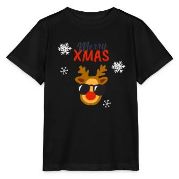 Merry Xmas - Stanley/Stella MINI CREATOR Kids’ T-Shirt - black - Front - Mikhail (115cm)