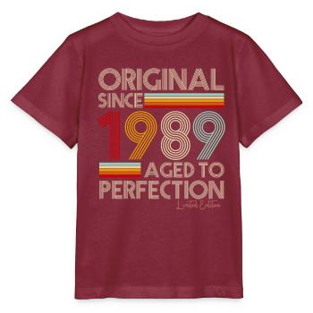 1989 - Stanley/Stella Kinder T-Shirt MINI CREATOR  - Burgunderrot - Vorne - Kain (125cm)