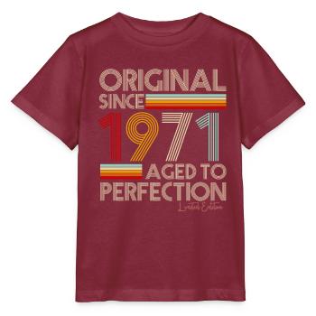 1971 - Stanley/Stella MINI CREATOR Kids’ T-Shirt - burgundy - Front - Kain (125cm)