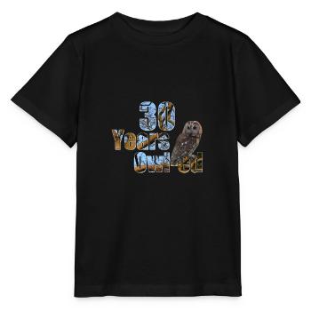 30 Jahre Eule (30 Jahre) 30. Geburtstag - Stanley/Stella Kinder T-Shirt MINI CREATOR  - Schwarz - Vorne - Mikhail (115cm)